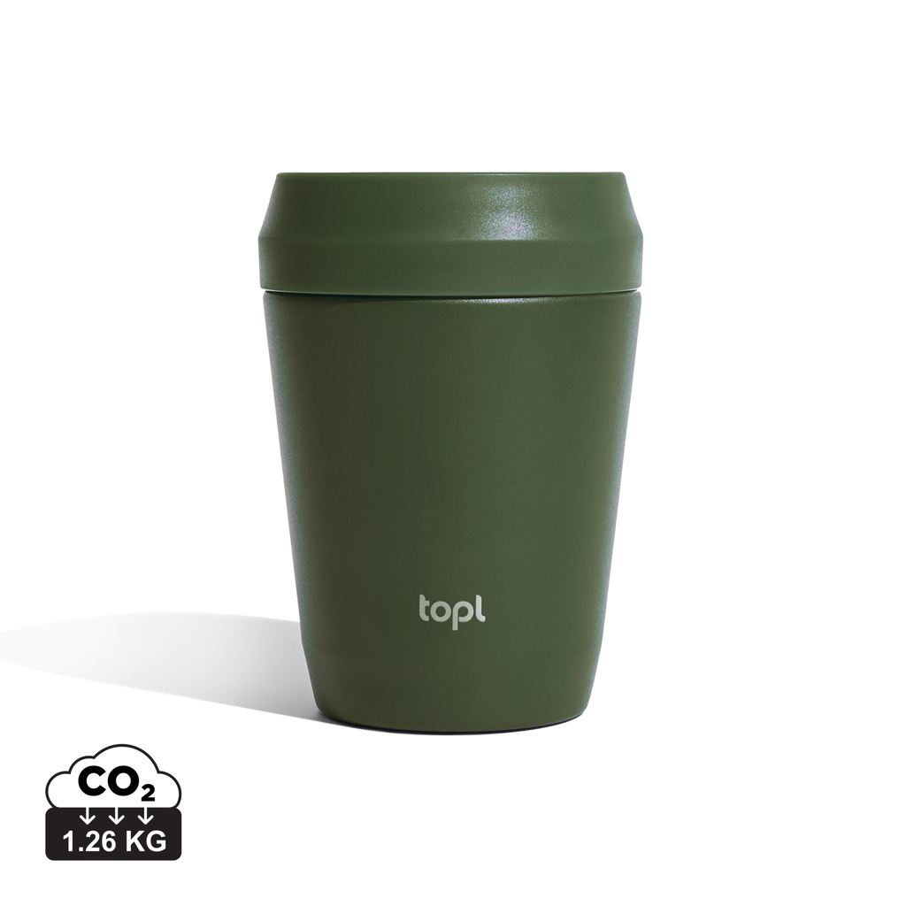 Mug recyclé 235ml personnalisable avec couvercle 360° Topl Vert 